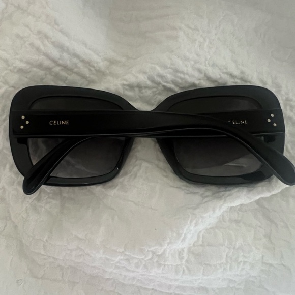 CELINE SQUARE oversized black SUNGLASSES square frames - Picture 3 of 7